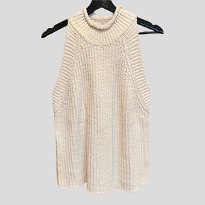 Anthropologie Mock Neck Sleeveless Sweater